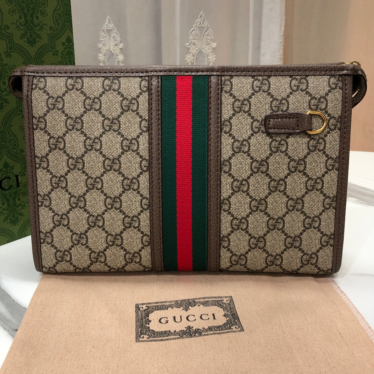 Men Gucci Ophidia medium pouch