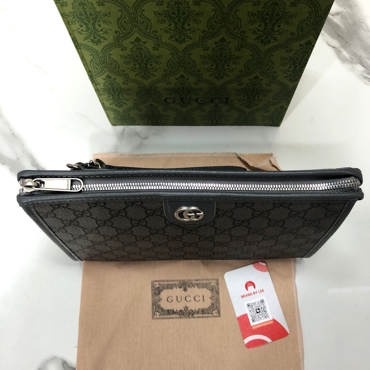 Men Gucci Ophidia GG pouch