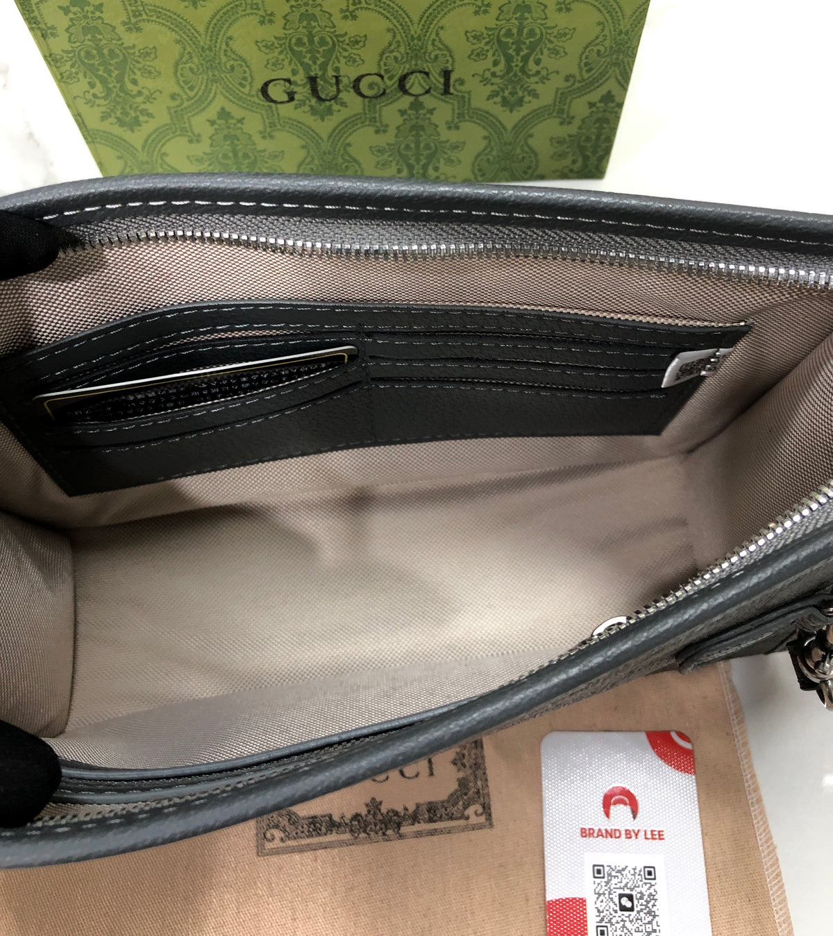 Men Gucci Ophidia GG pouch