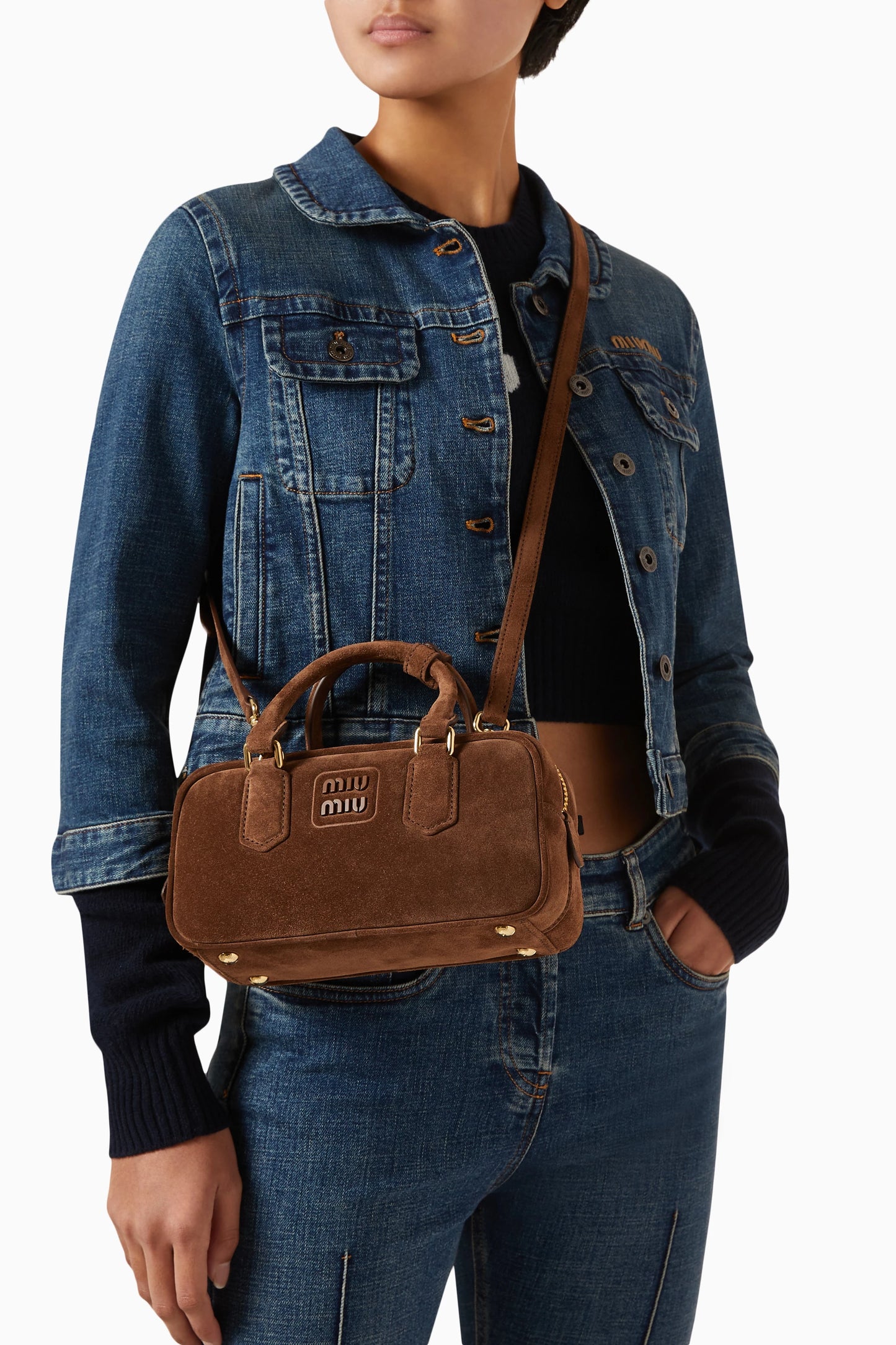 Miu Miu Arcadie padded suede bag