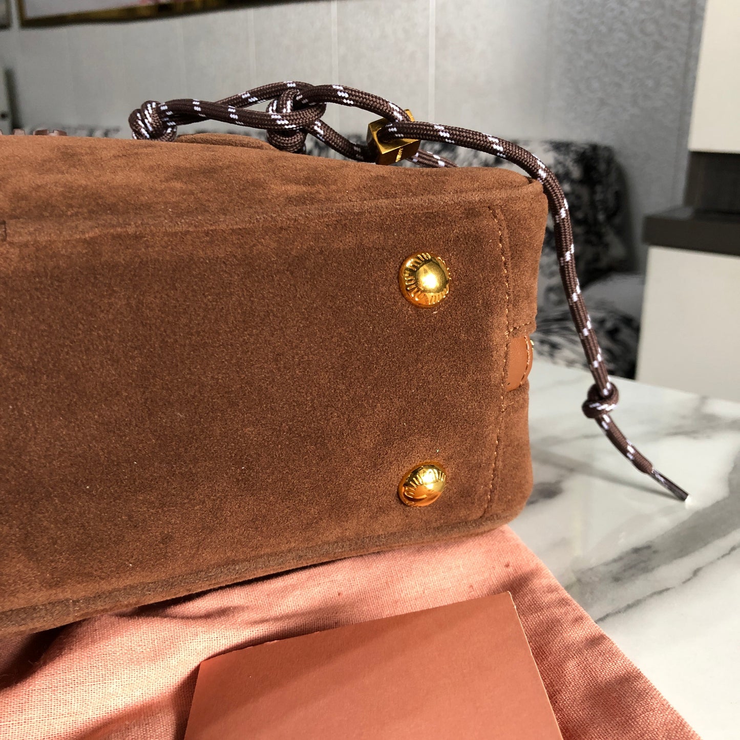 Miu Miu Arcadie padded suede bag