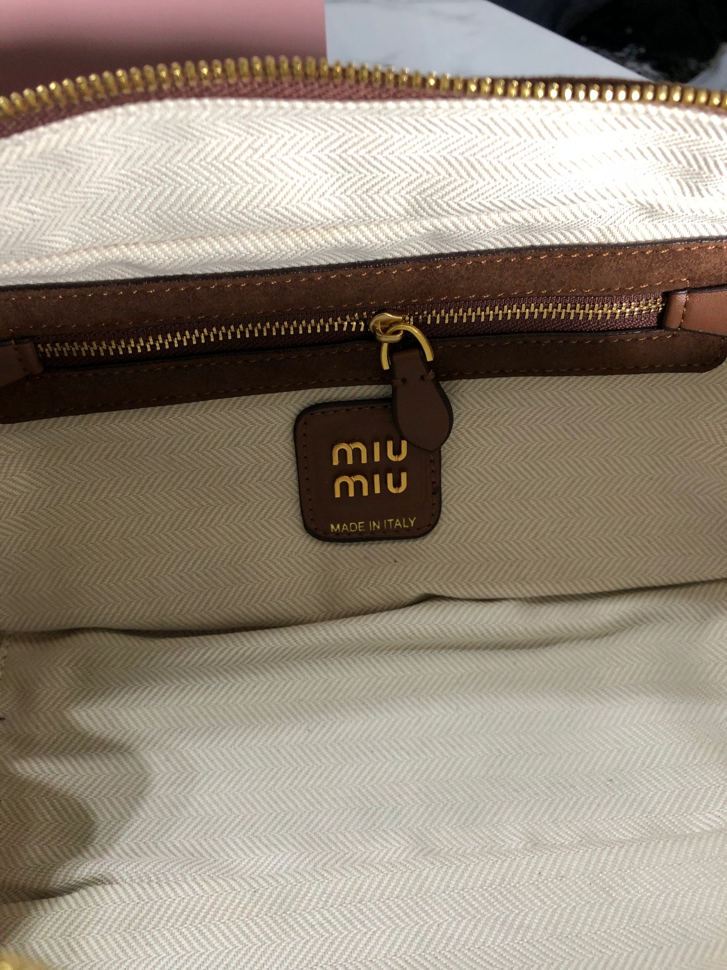 Miu Miu Arcadie padded suede bag