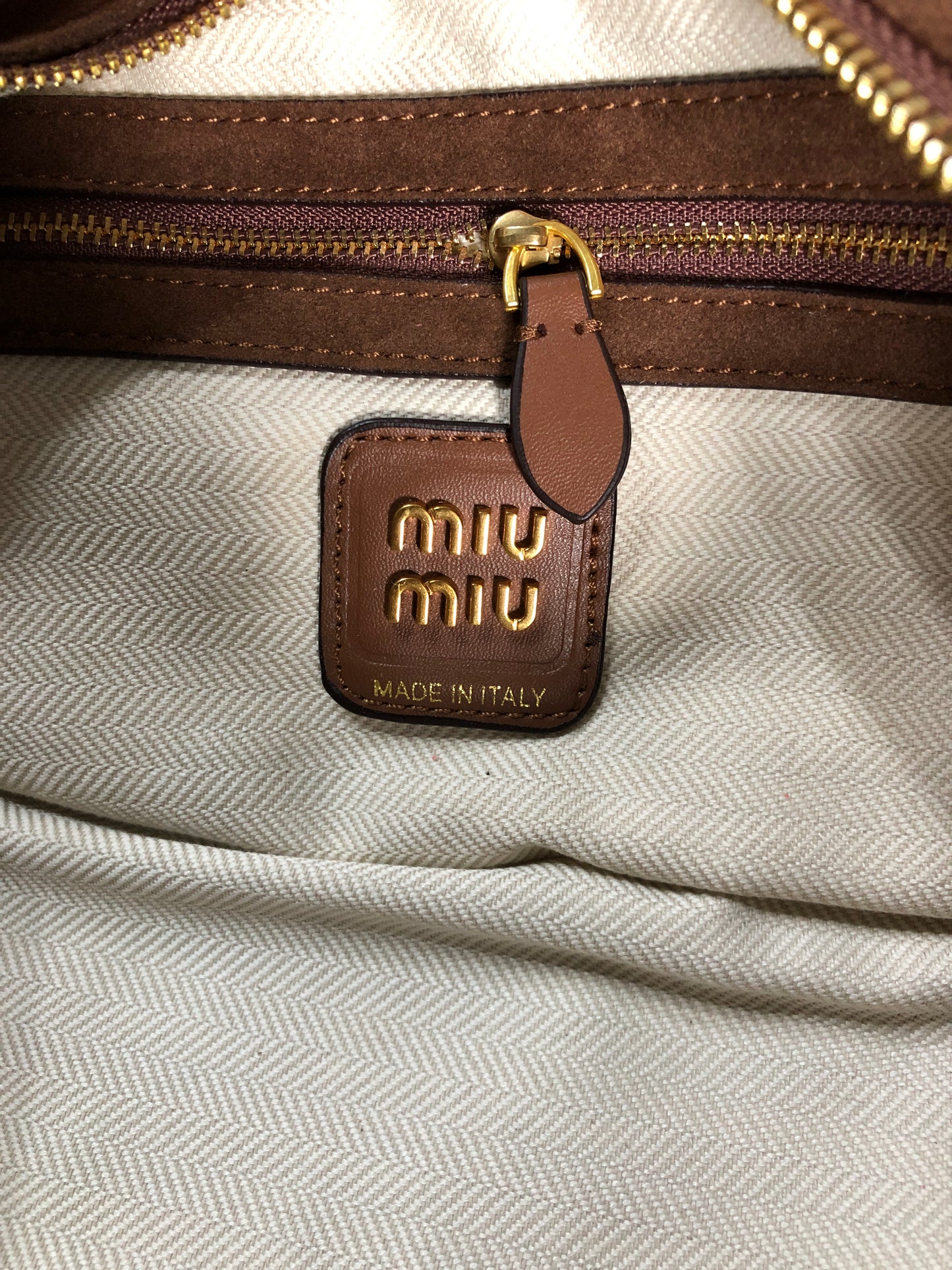 Miu Miu Arcadie padded suede bag
