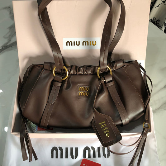 Miu Miu Joie nappa leather bag