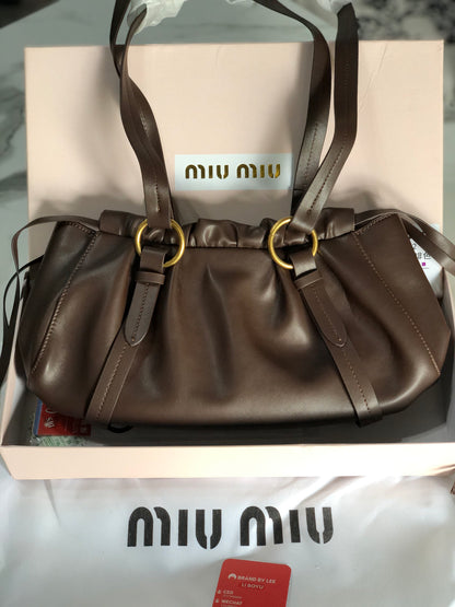 Miu Miu Joie nappa leather bag