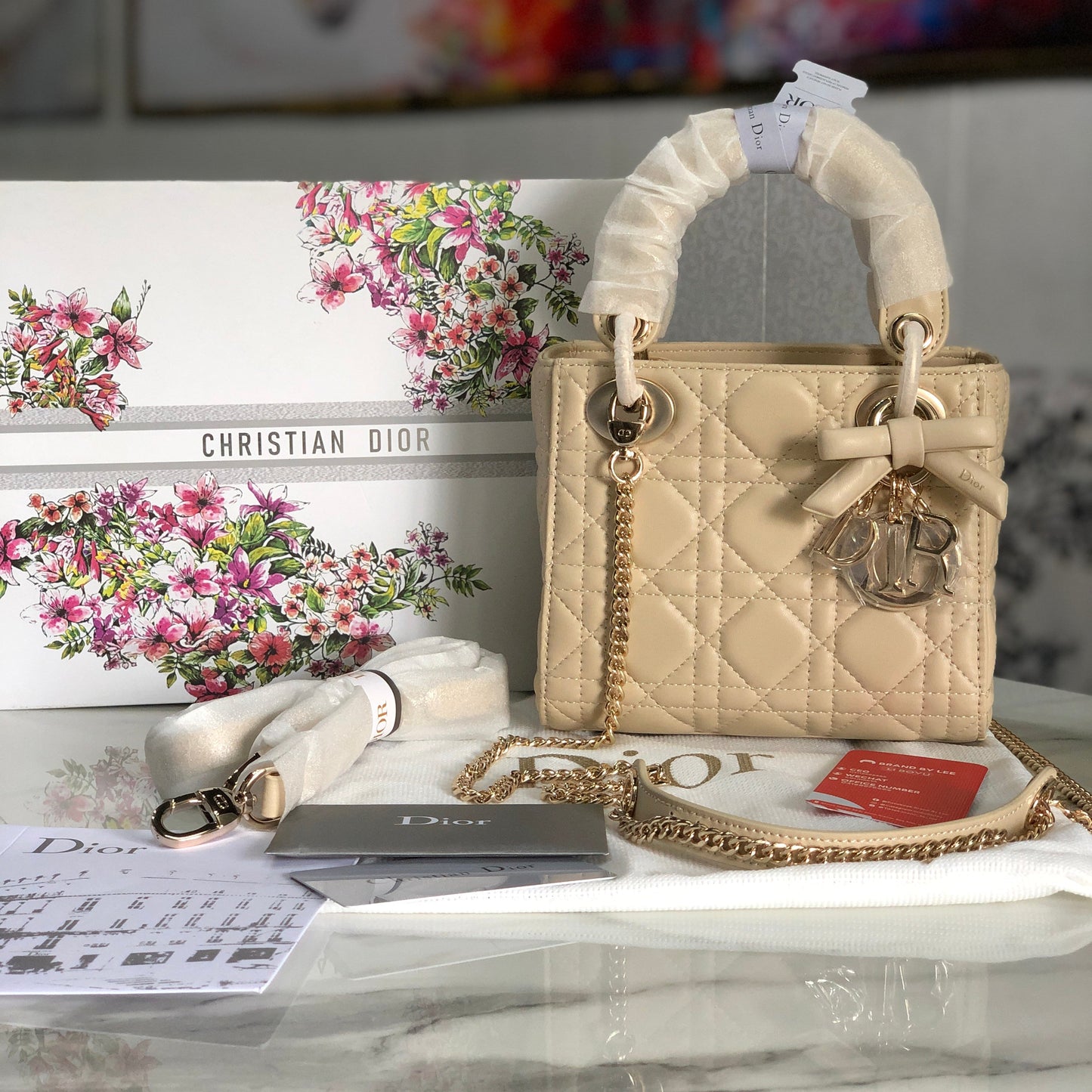 Small Lady Dior Bag （Beige）