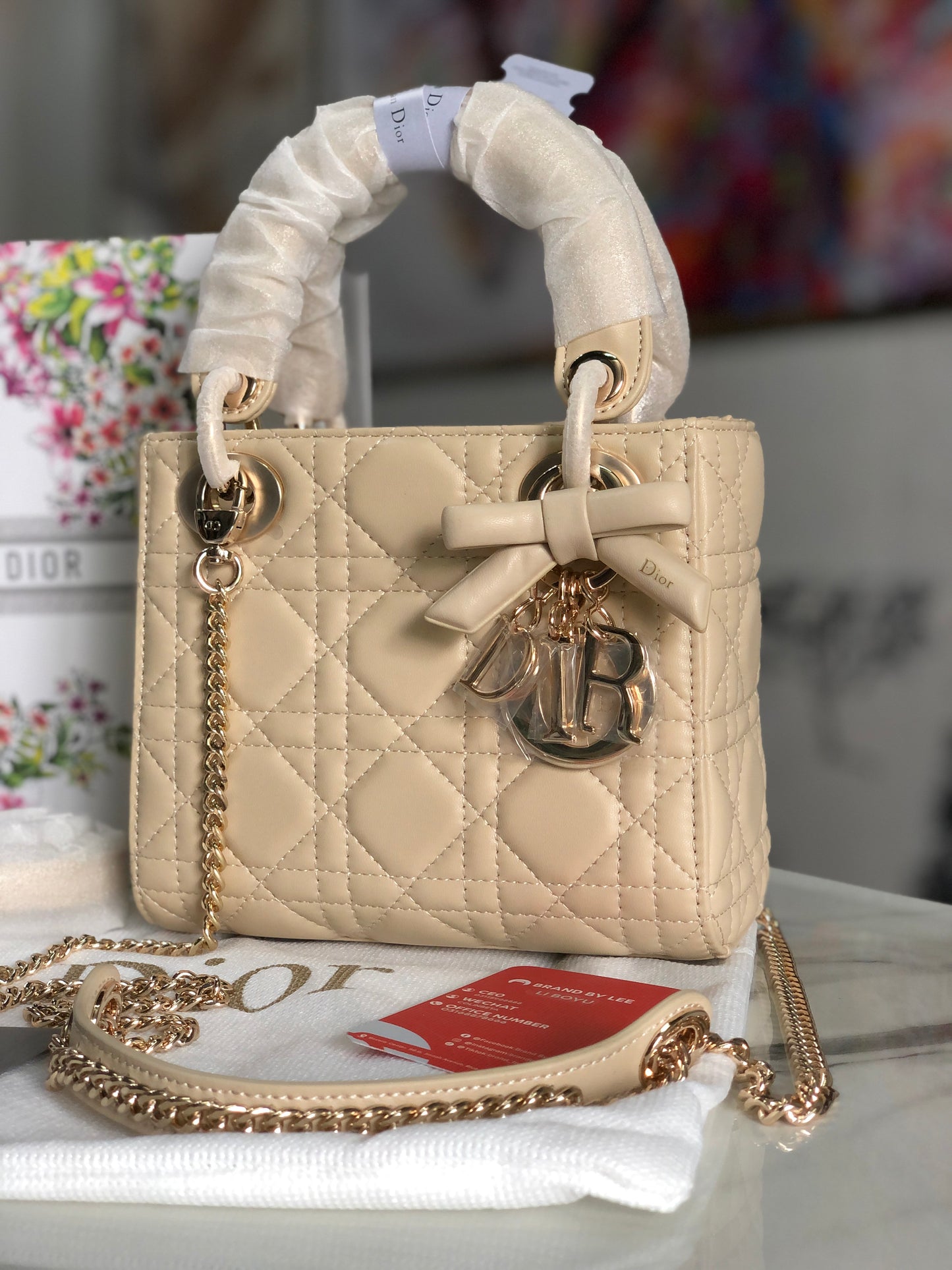 Small Lady Dior Bag （Beige）