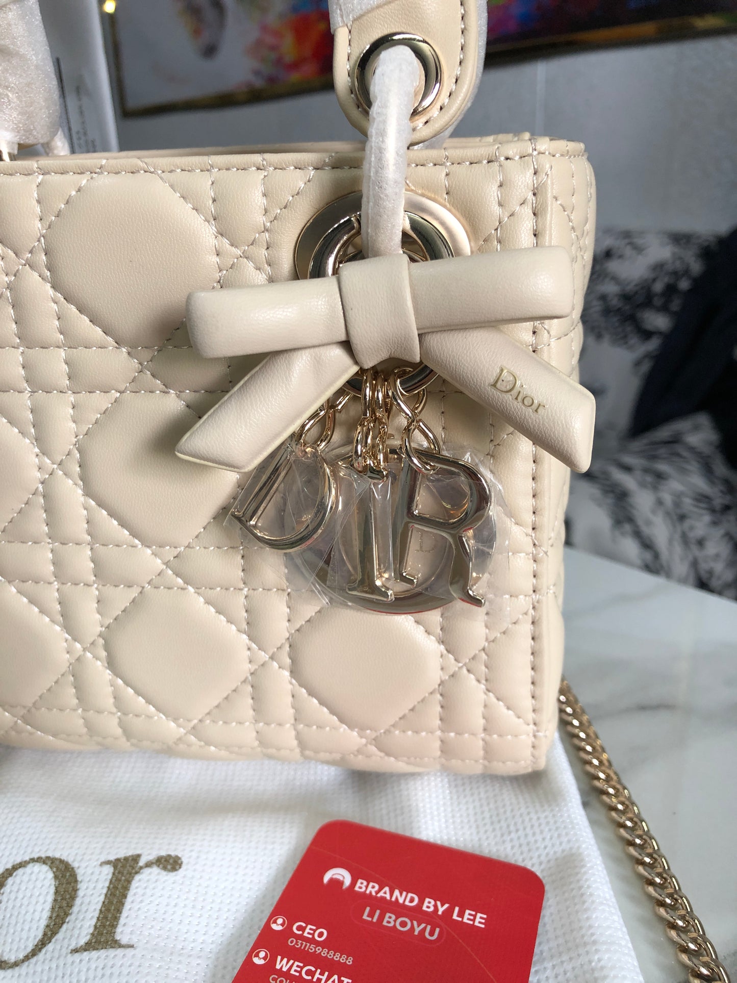 Small Lady Dior Bag （Beige）