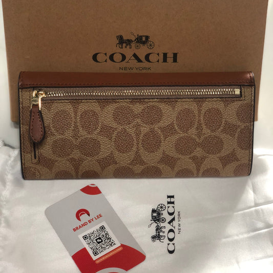 COACH Soft Wallet In Colorblock Signature Canvas